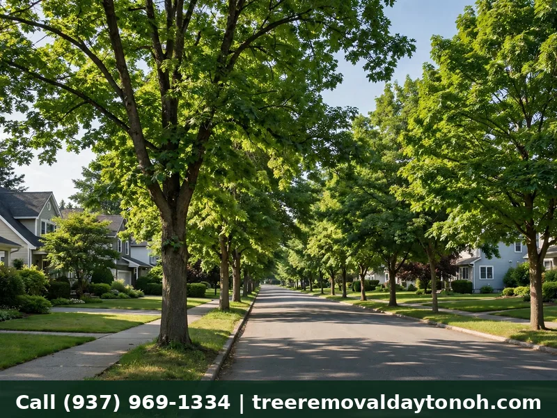 Street trees between the sidewalk and the road may be regulated in Dayton Ohio